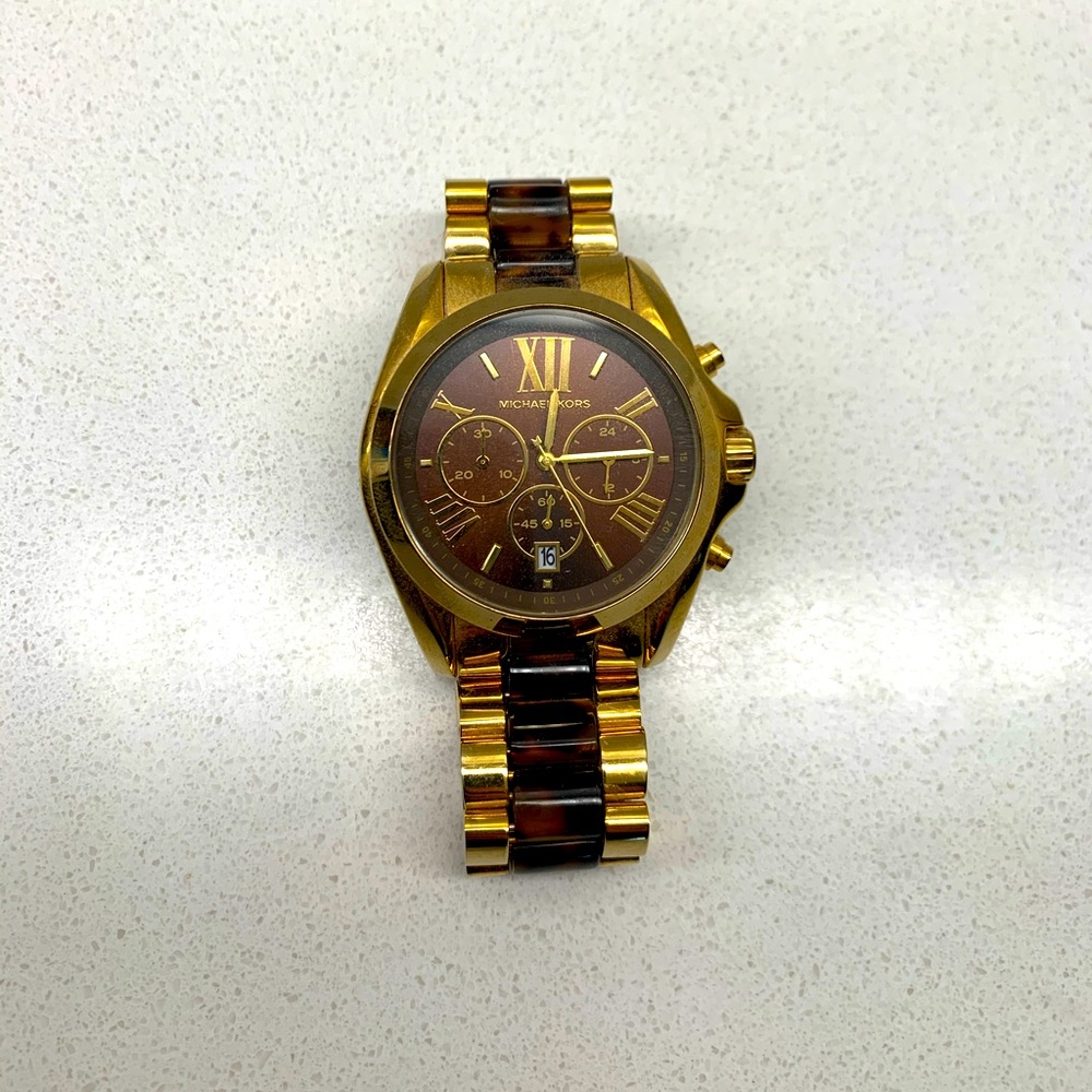 Michael Kors gold/tortoise watch